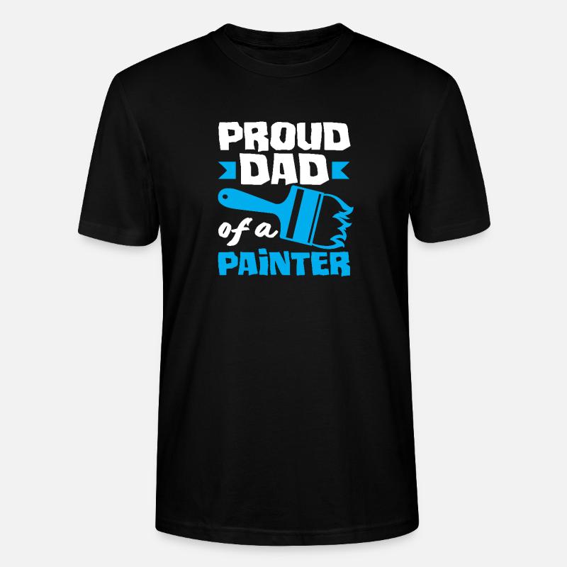 Stolzer Papa Eines Malers Perfekt - Stanley/Stella Unisex Bio-T-Shirt CRAFTER - Schwarz