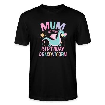 Maman de la fête de famille Dracon - T-shirt bio CRAFTER Stanley Stella Unisexe - noir - Devant - Alina (178cm) & Michal (187cm)