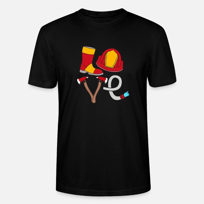 Pompier Pompier - T-shirt bio CRAFTER Stanley Stella Unisexe - noir