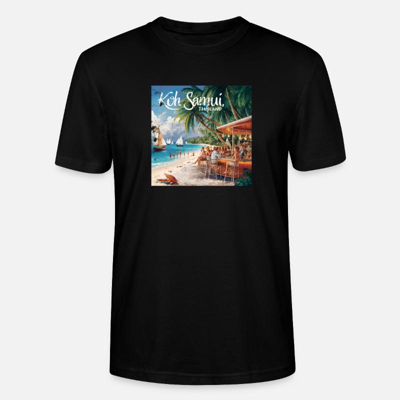 Koh Samui, Thaïlande - T-shirt bio CRAFTER Stanley Stella Unisexe - noir