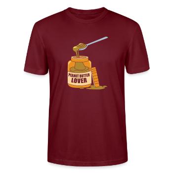 Pâte d’arachide - T-shirt bio CRAFTER Stanley Stella Unisexe - bordeaux - Devant - Alina (178cm) & Michal (187cm)