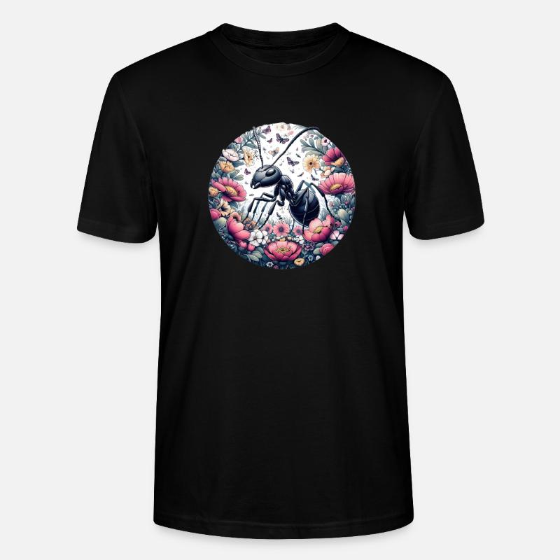 Fleurs de fourmis - T-shirt bio CRAFTER Stanley Stella Unisexe - noir