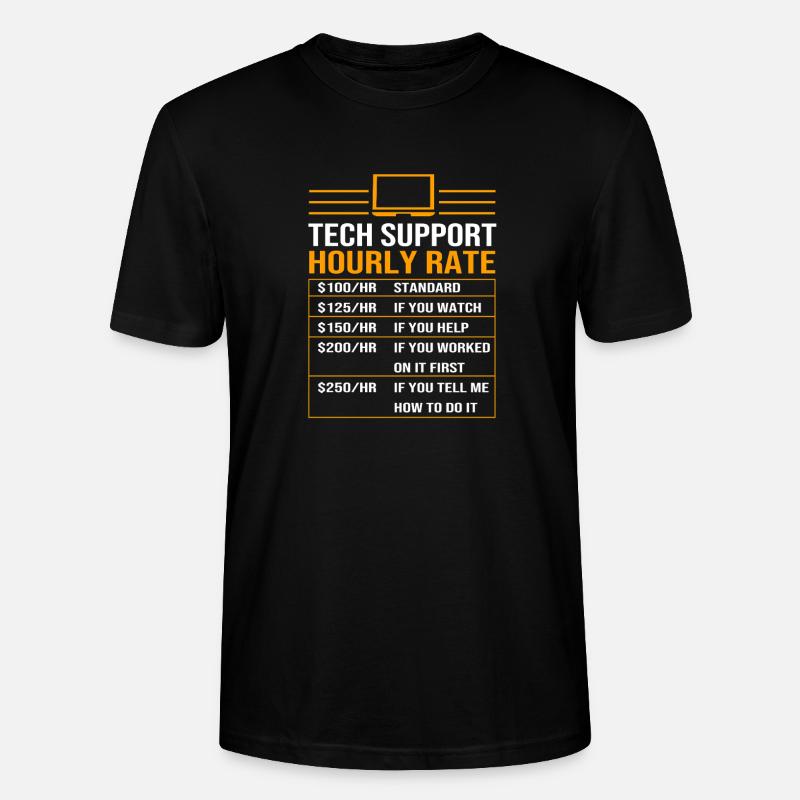 Tech Support - Stanley/Stella Unisex Bio-T-Shirt CRAFTER - Schwarz