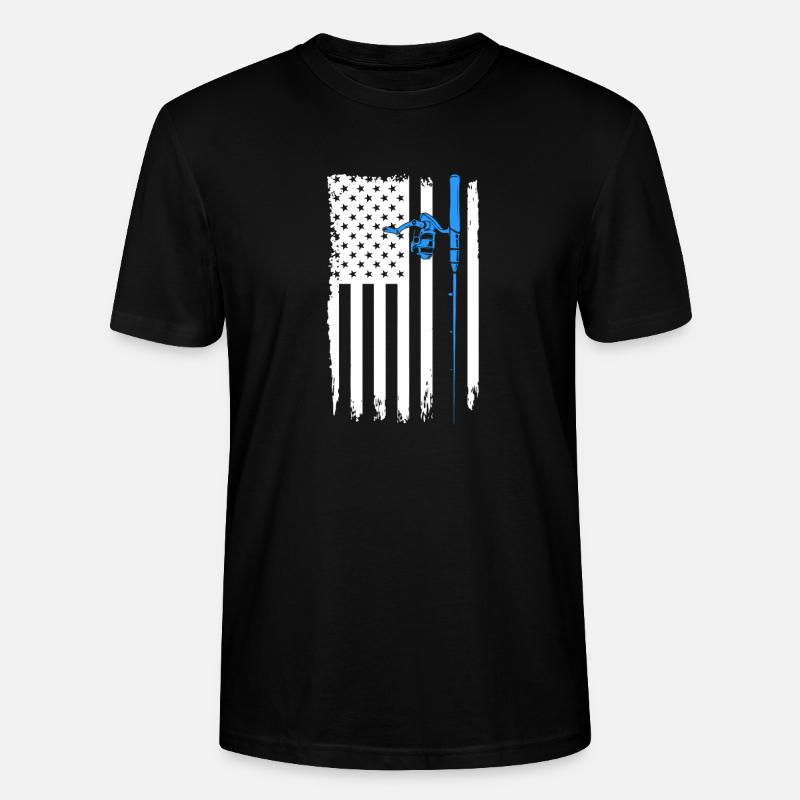 Canne à pêche drapeau - T-shirt bio CRAFTER Stanley Stella Unisexe - noir