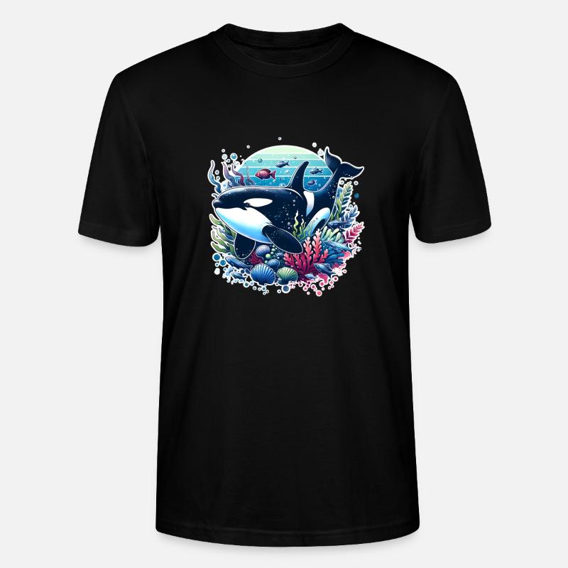 Orca Schwertwal - Stanley/Stella Unisex Bio-T-Shirt CRAFTER - Schwarz