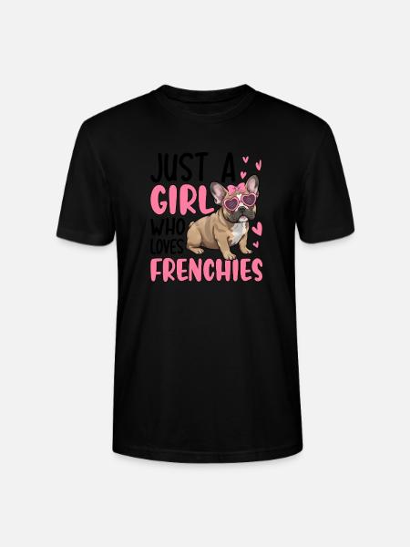 Bare en pige, der elsker franskmænd - Stanley Stella CRAFTER unisex økologisk-T-shirt - sort