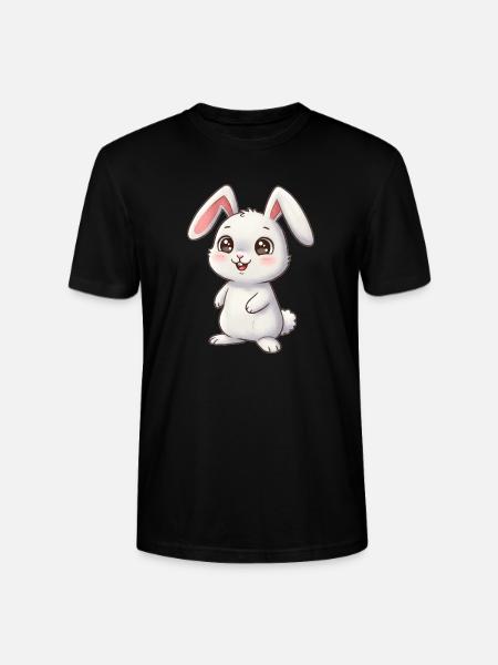 Eläin Sarjakuva Pupu - Stanley/Stella CRAFTER unisex luomu-t-paita - musta