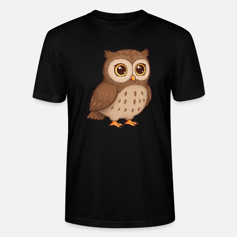 Tier Cartoon Eule - Stanley/Stella Unisex Bio-T-Shirt CRAFTER - Schwarz