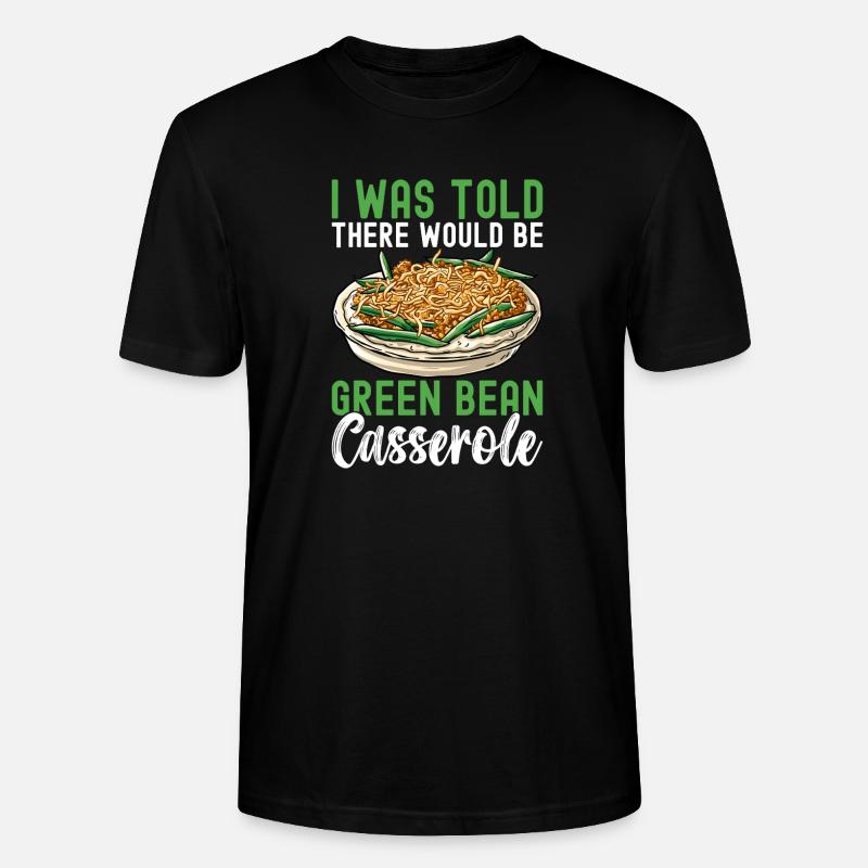 Casserole de haricots verts - T-shirt bio CRAFTER Stanley Stella Unisexe - noir