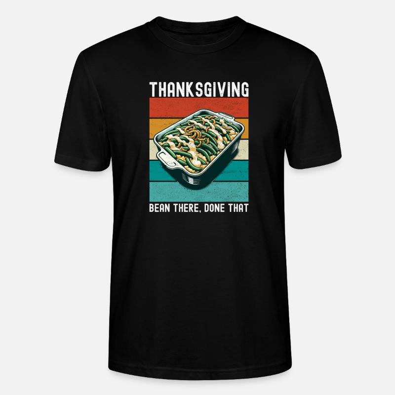Casserole de haricots verts - T-shirt bio CRAFTER Stanley Stella Unisexe - noir