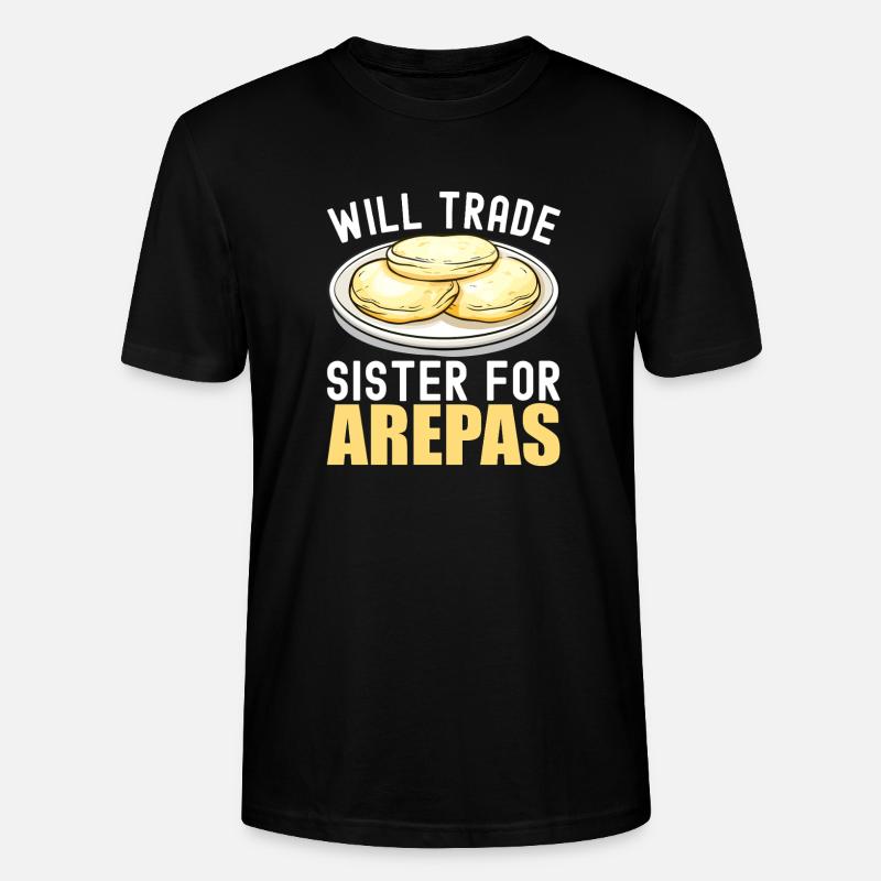 Venezolanische Arepas - Stanley/Stella Unisex Bio-T-Shirt CRAFTER - Schwarz
