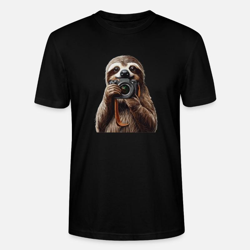 Faultier - Stanley/Stella Unisex Bio-T-Shirt CRAFTER - Schwarz