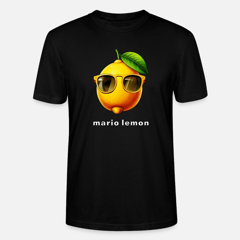 ZITRONE mario lemon - Stanley/Stella Unisex Bio-T-Shirt CRAFTER - Schwarz