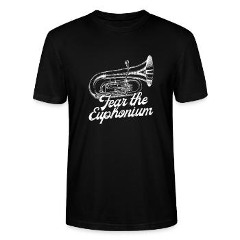 Bariton Player Fear The Euphonium - Stanley/Stella Unisex Bio-T-Shirt CRAFTER - Schwarz - Vorne - Alina (178cm) & Michal (187cm)
