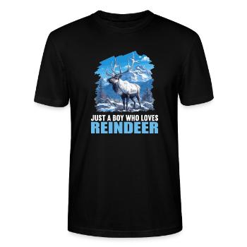 Renne Renne - T-shirt bio CRAFTER Stanley Stella Unisexe - noir - Devant - Alina (178cm) & Michal (187cm)