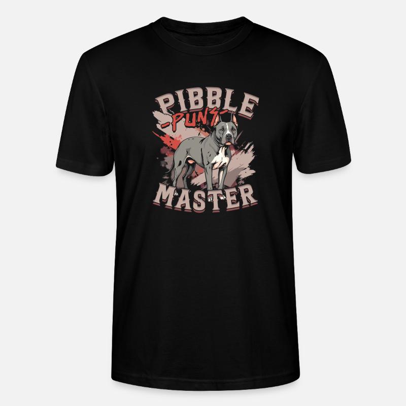 Pitbull Pitbulls Pibble Puns Master - Stanley/Stella Unisex Bio-T-Shirt CRAFTER - Schwarz