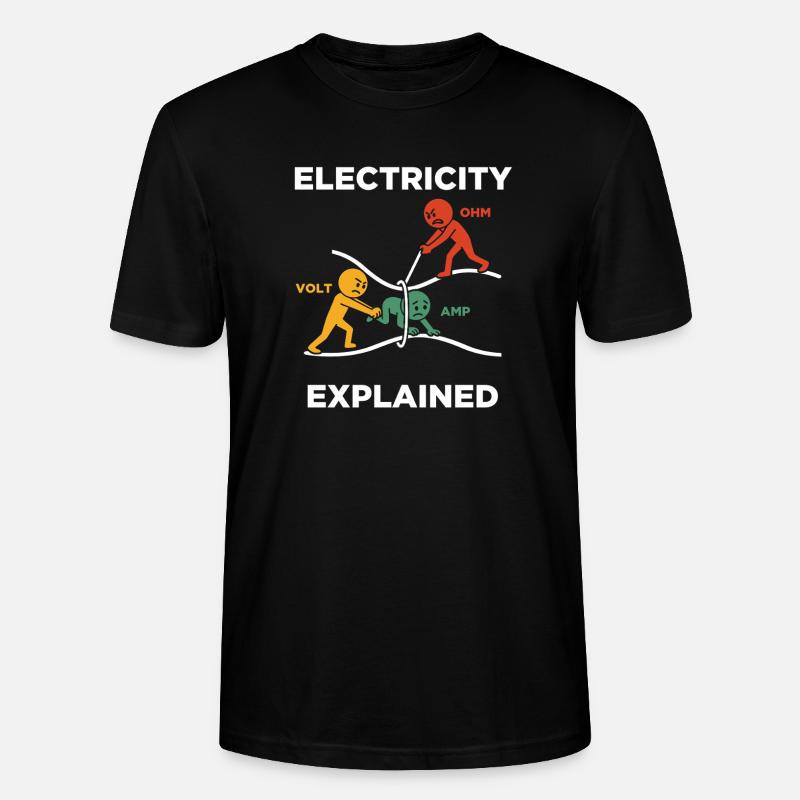 Electricity explained Elektriker - Stanley/Stella Unisex Bio-T-Shirt CRAFTER - Schwarz