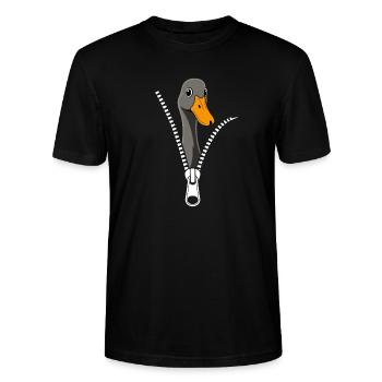 Runner Duck Zipper Runner Duck Accessoires - T-shirt bio CRAFTER Stanley Stella Unisexe - noir - Devant - Alina (178cm) & Michal (187cm)