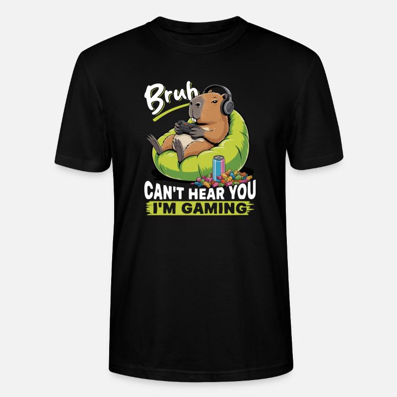 Capybara Gamer Gaming - Stanley/Stella Unisex Bio-T-Shirt CRAFTER - Schwarz