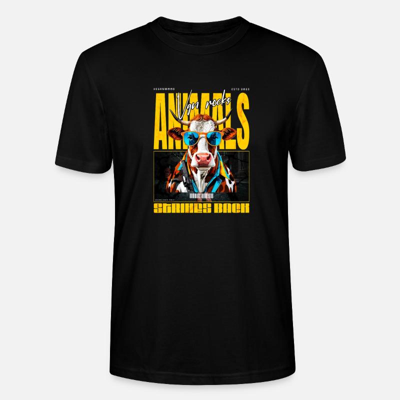 Les animaux contre-attaquent - T-shirt bio CRAFTER Stanley Stella Unisexe - noir