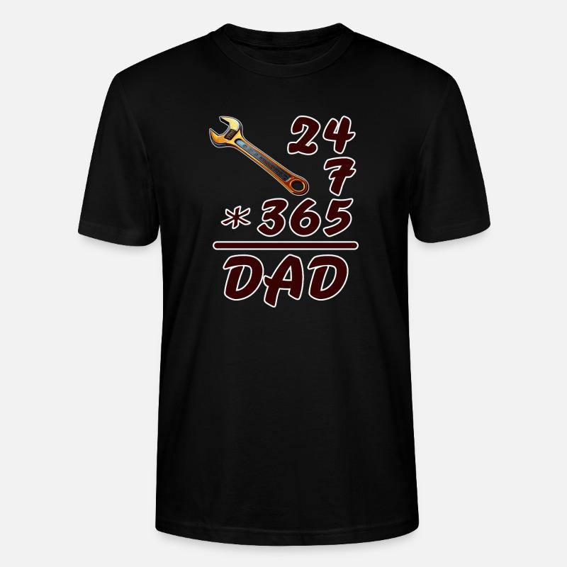 24-7-365 DAD - Stanley/Stella Unisex Bio-T-Shirt CRAFTER - Schwarz