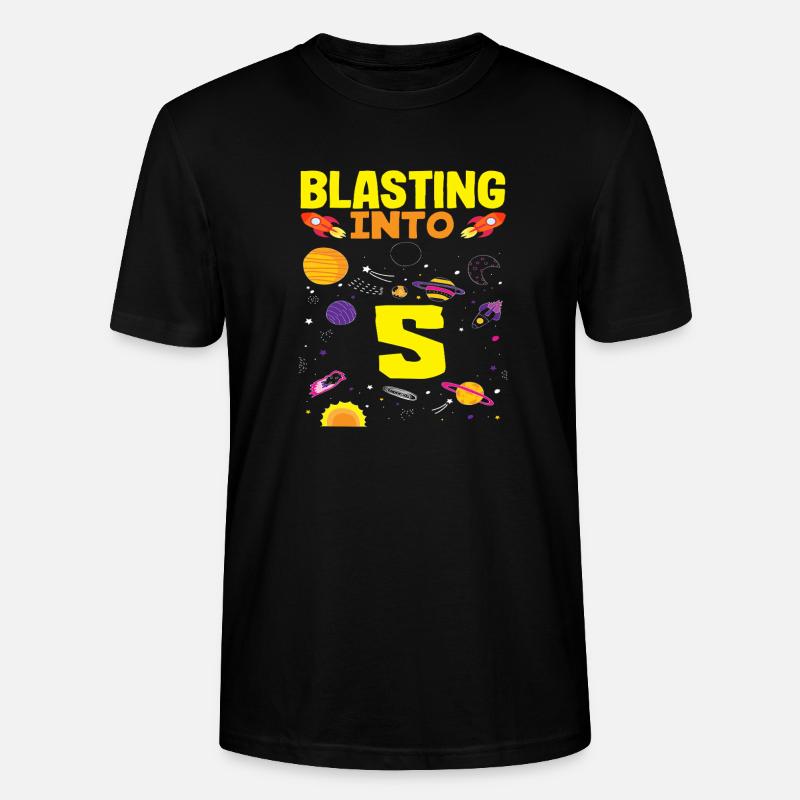 Rocket Adventure explosant en 5 - T-shirt bio CRAFTER Stanley Stella Unisexe - noir