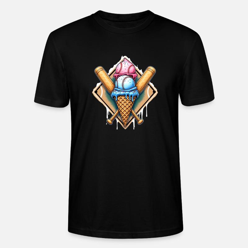 Baseball Eis Baseballschläger - Stanley/Stella Unisex Bio-T-Shirt CRAFTER - Schwarz