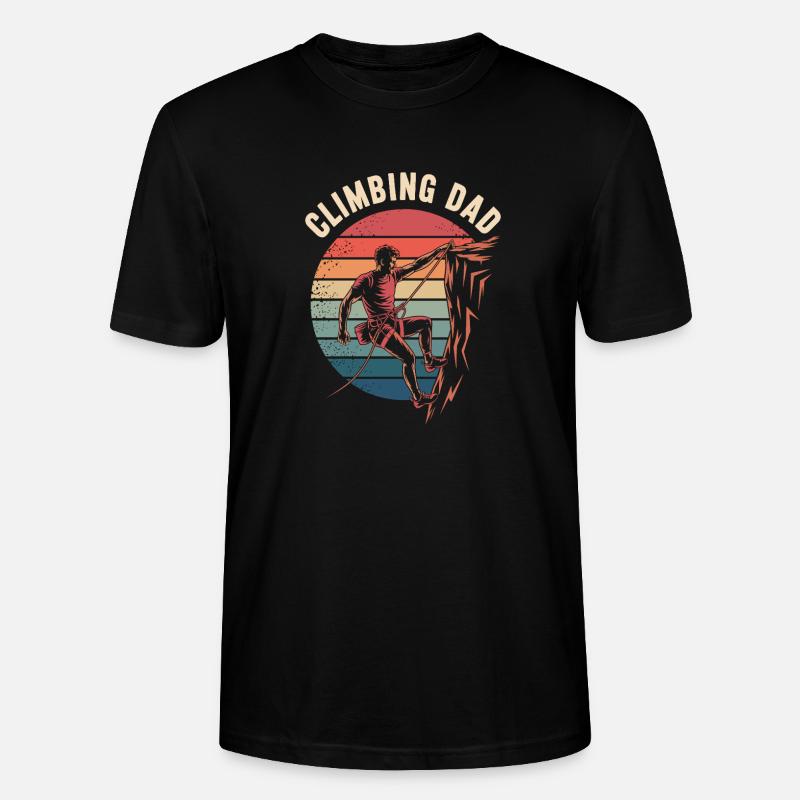 Climbing Dad - Stanley/Stella Unisex Bio-T-Shirt CRAFTER - Schwarz
