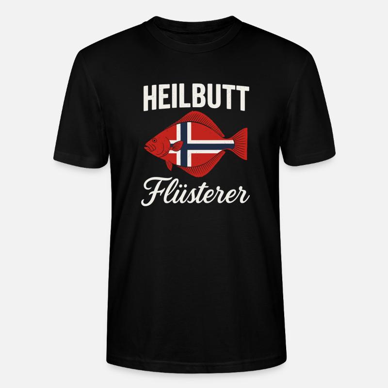 Heilbutt Flüsterer Norwegen Flagge - Stanley/Stella Unisex Bio-T-Shirt CRAFTER - Schwarz