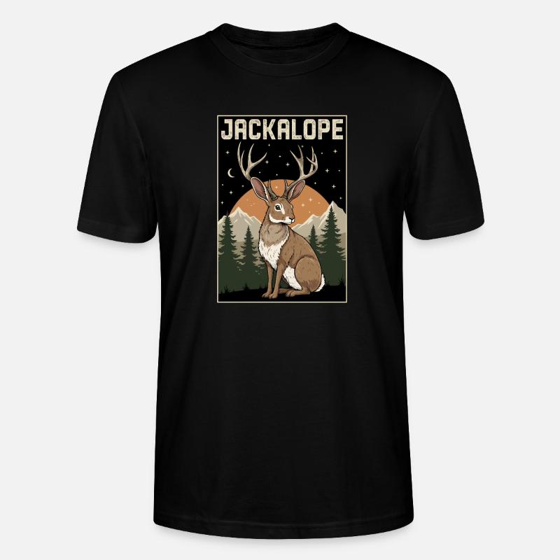 Jackalope - Stanley/Stella Unisex Bio-T-Shirt CRAFTER - Schwarz