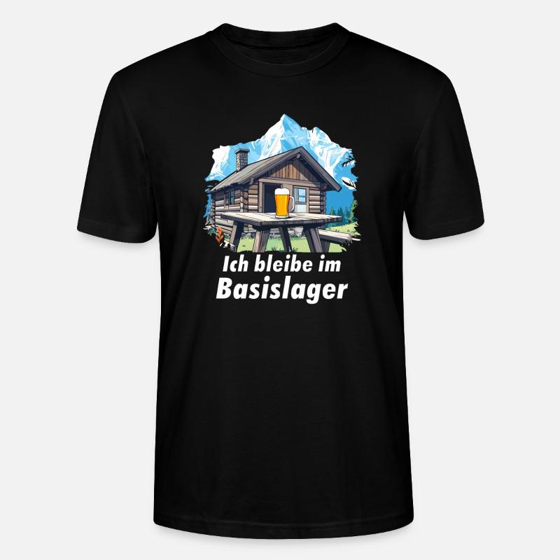 Ich bleibe im Basislager - Stanley/Stella Unisex Bio-T-Shirt CRAFTER - Schwarz