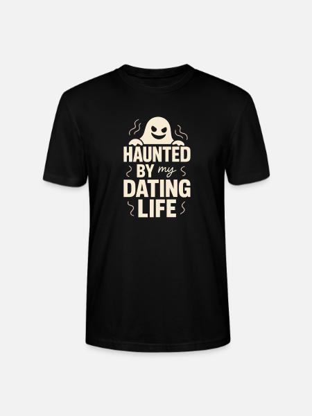 Ghostly breakup-humor-dating-mistake-single - Stanley/Stella CRAFTER Unisex Organic T-Shirt - black