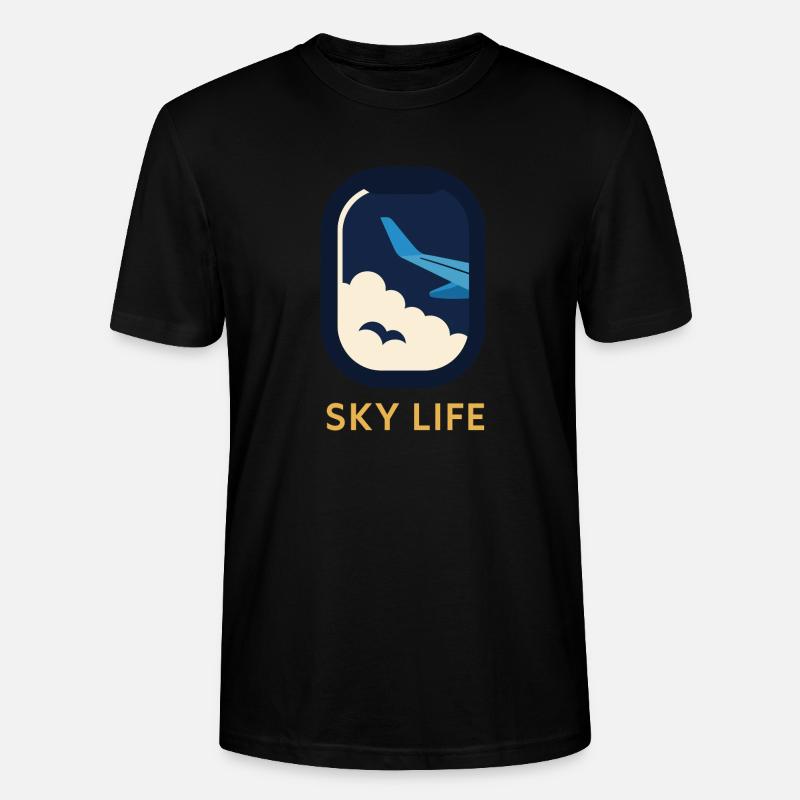 Flugbegleiter Kabinencrew Leben Luftfahrt - Stanley/Stella Unisex Bio-T-Shirt CRAFTER - Schwarz