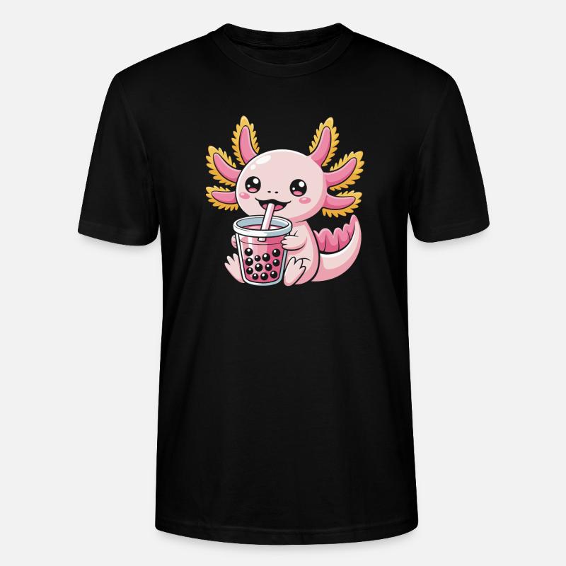 Axolotl mignon - T-shirt bio CRAFTER Stanley Stella Unisexe - noir