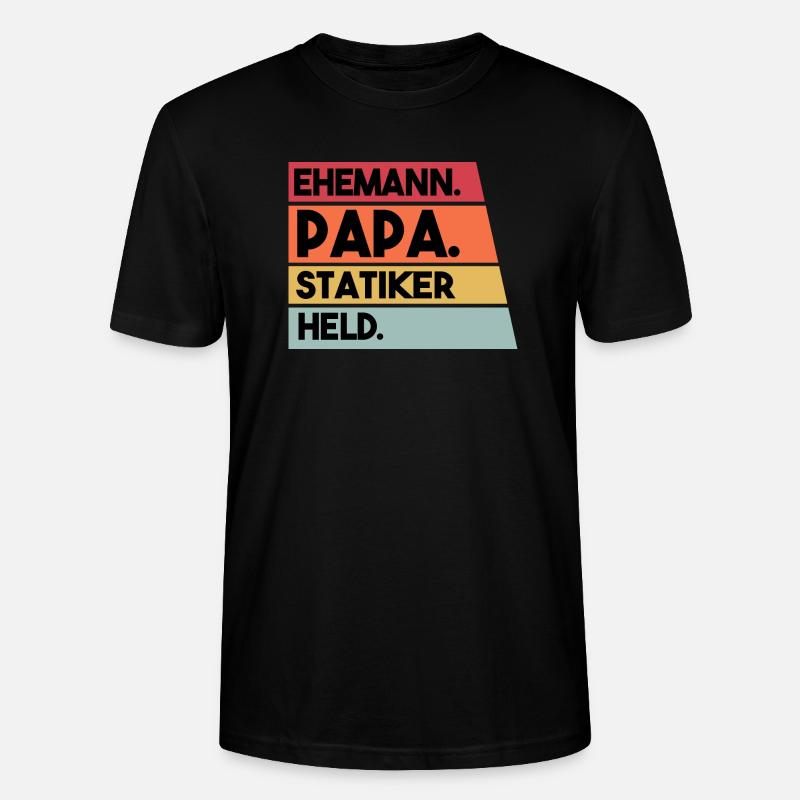 Ehemann Papa Statiker Held - Stanley/Stella Unisex Bio-T-Shirt CRAFTER - Schwarz