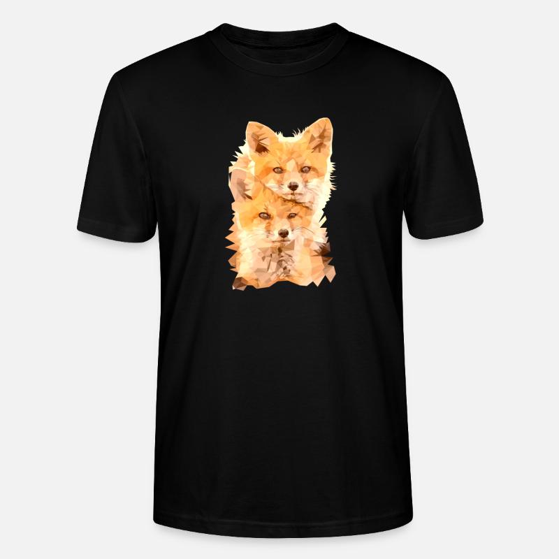 Fuchs Polygon Art - Stanley/Stella Unisex Bio-T-Shirt CRAFTER - Schwarz