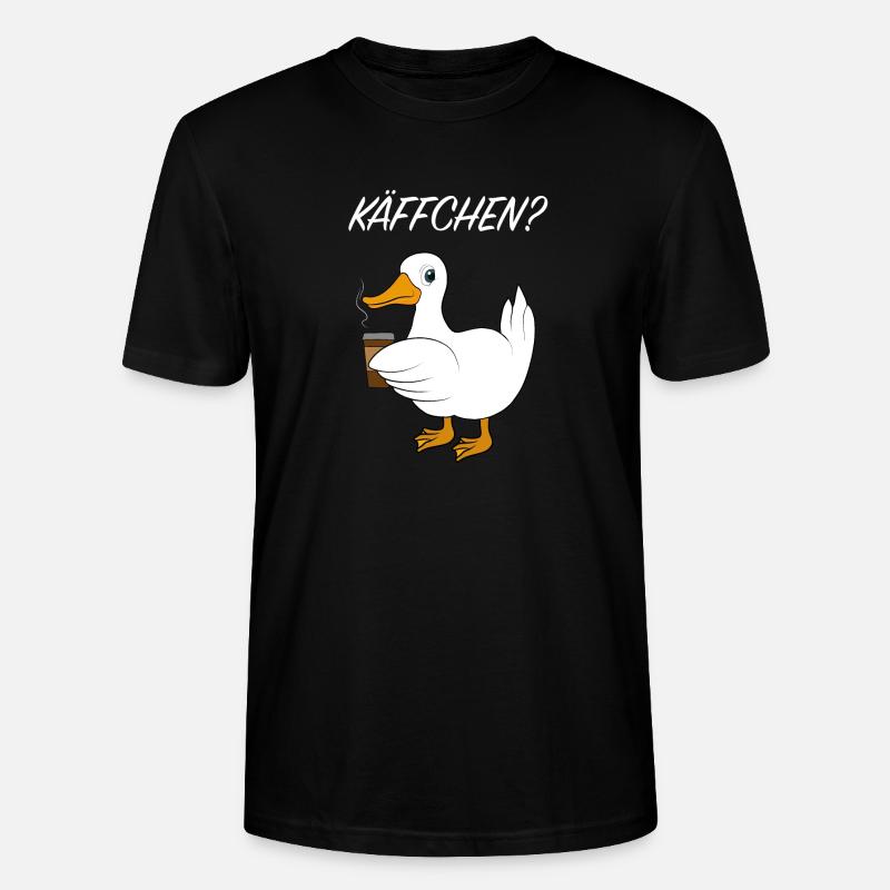 Ente Kaffee Spruch - Stanley/Stella Unisex Bio-T-Shirt CRAFTER - Schwarz