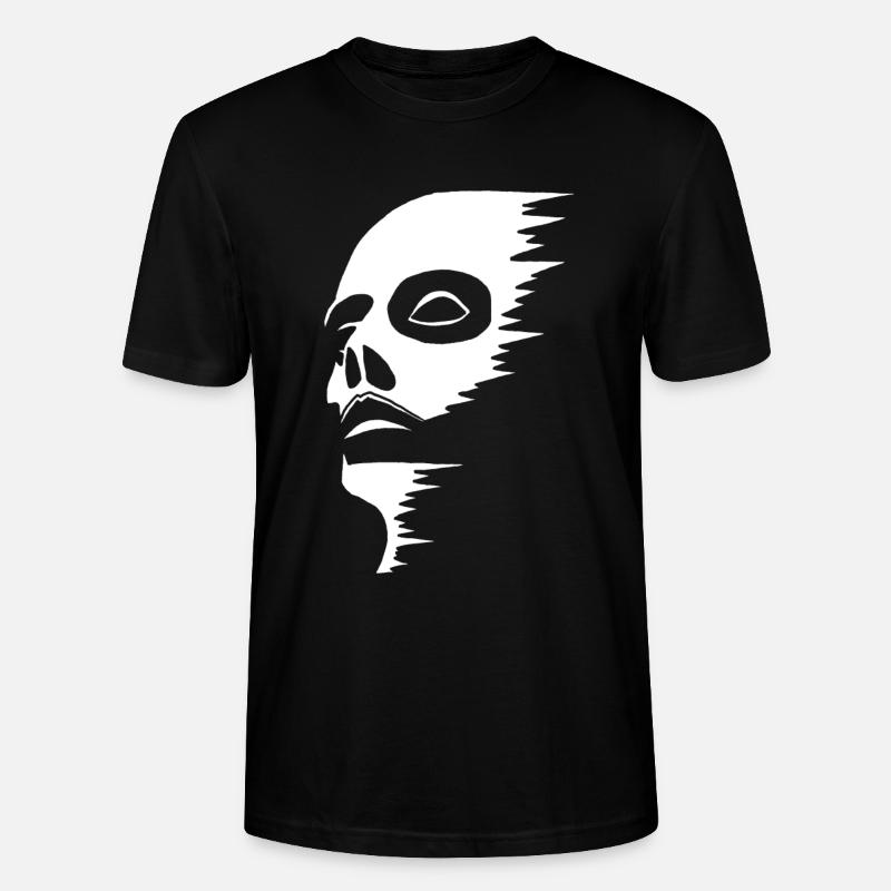 Geisterhaftes Gesicht - Stanley/Stella Unisex Bio-T-Shirt CRAFTER - Schwarz
