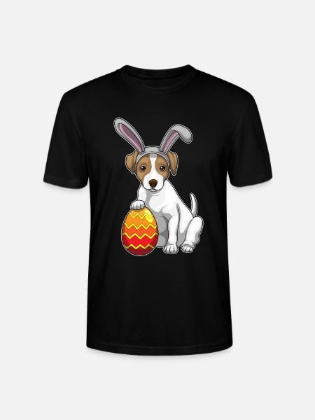 Dog Easter Bunny Ears - Stanley/Stella CRAFTER Unisex Organic T-Shirt - black