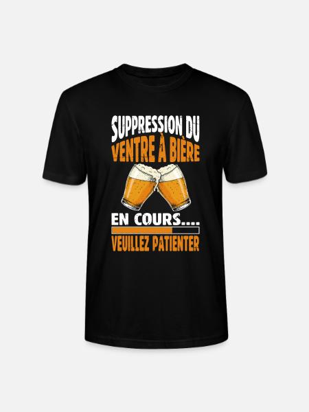 Bierbauchentfernung Im Laufenden Humor - Stanley/Stella Unisex Bio-T-Shirt CRAFTER - Schwarz