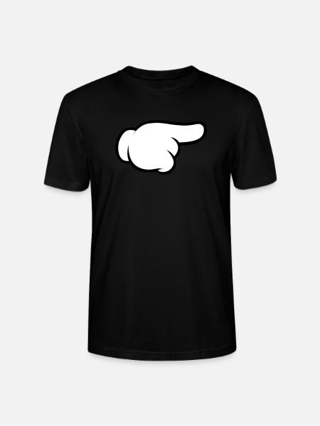 Comic Hand Pointing (Right) - T-shirt bio CRAFTER Stanley Stella Unisexe - noir