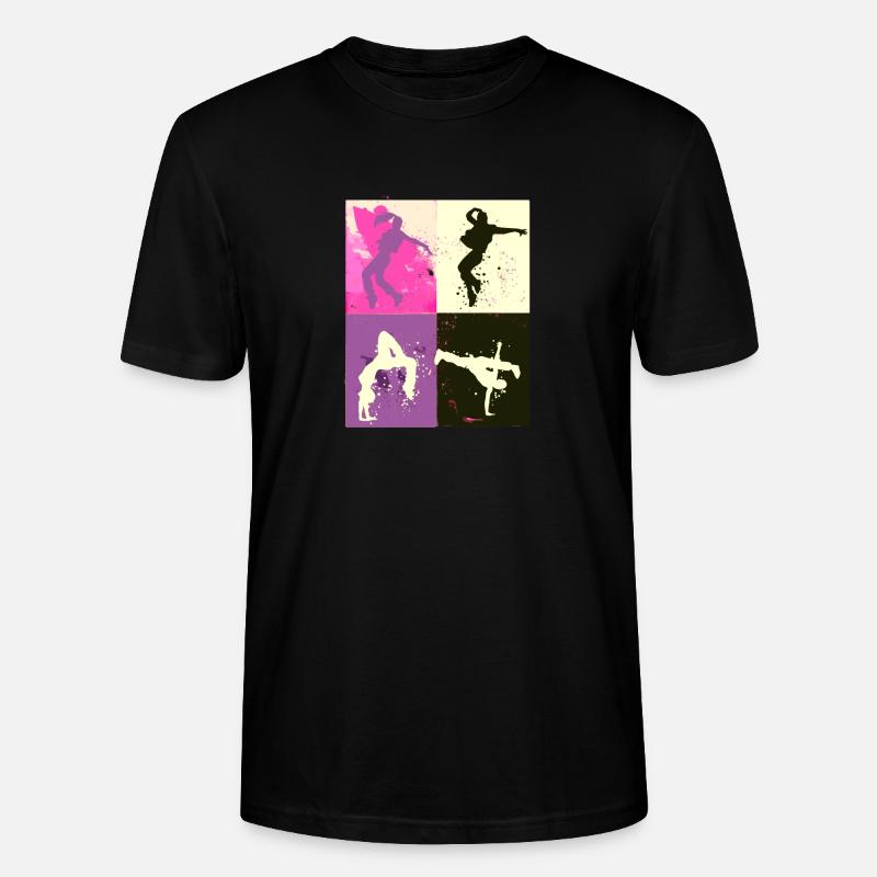 dancer, dancing, illustration, dancer, graffiti - Stanley/Stella CRAFTER Unisex Organic T-Shirt - black