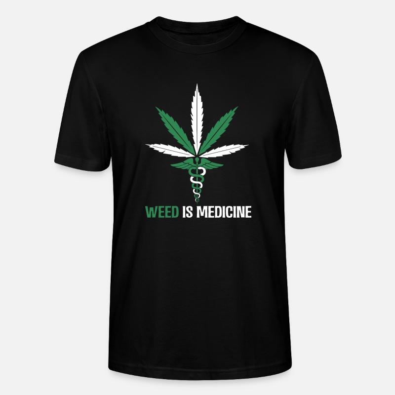 Weed est un médicament - T-shirt bio CRAFTER Stanley Stella Unisexe - noir