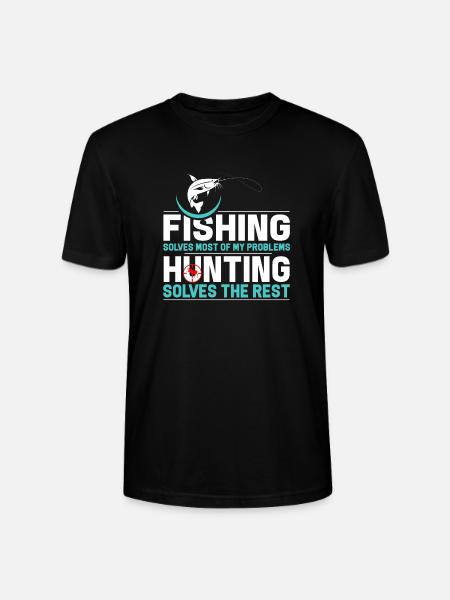 Fishing and Hunting - Stanley/Stella CRAFTER Unisex Organic T-Shirt - black
