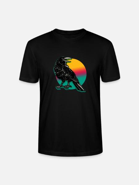 Krähe Bunt - Stanley/Stella Unisex Bio-T-Shirt CRAFTER - Schwarz