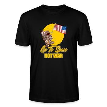 L'espace au lieu de la guerre - T-shirt bio CRAFTER Stanley Stella Unisexe - noir - Devant - Alina (178cm) & Michal (187cm)
