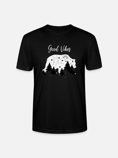 Good vibes - Stanley/Stella Unisex Bio-T-Shirt CRAFTER - Schwarz
