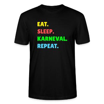 lustige Karneval Sprüche ALAAF - Stanley/Stella Unisex Bio-T-Shirt CRAFTER - Schwarz - Vorne - Alina (178cm) & Michal (187cm)