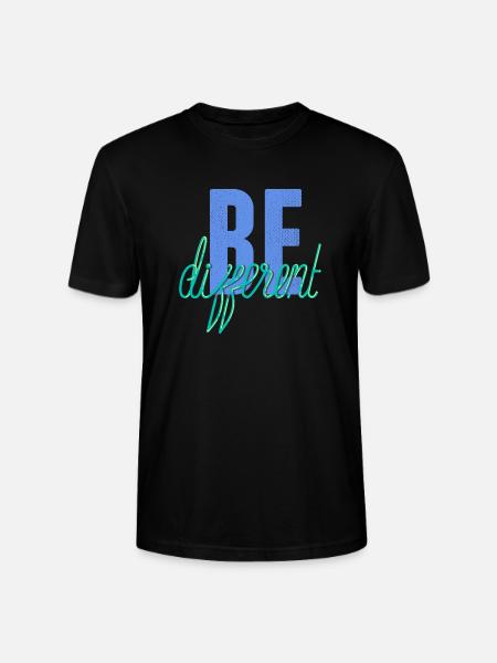 Be different- Sei anders! - Stanley/Stella Unisex Bio-T-Shirt CRAFTER - Schwarz