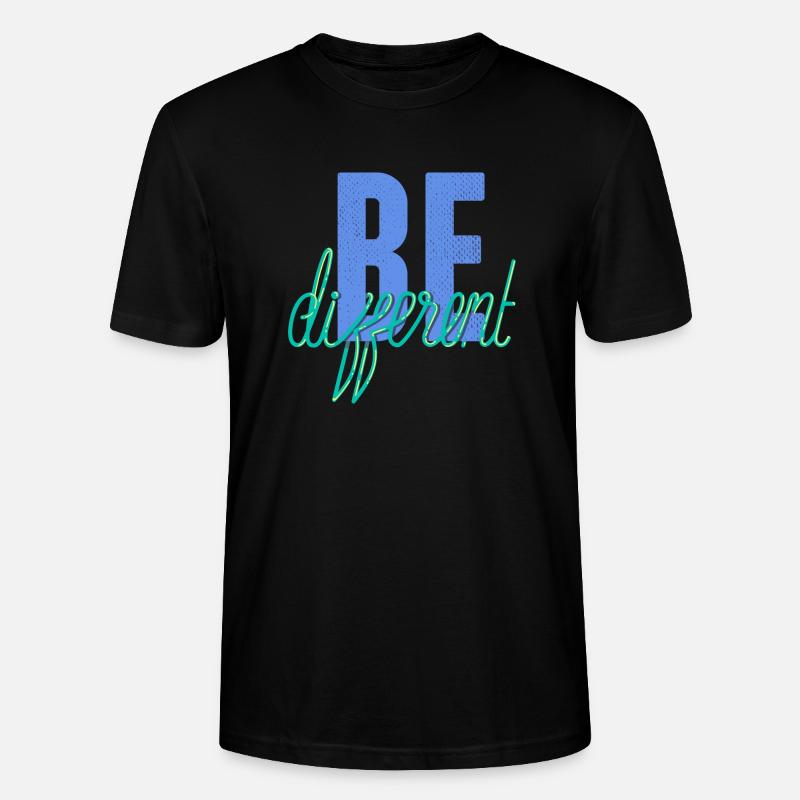 Be different- Sei anders! - Stanley/Stella Unisex Bio-T-Shirt CRAFTER - Schwarz
